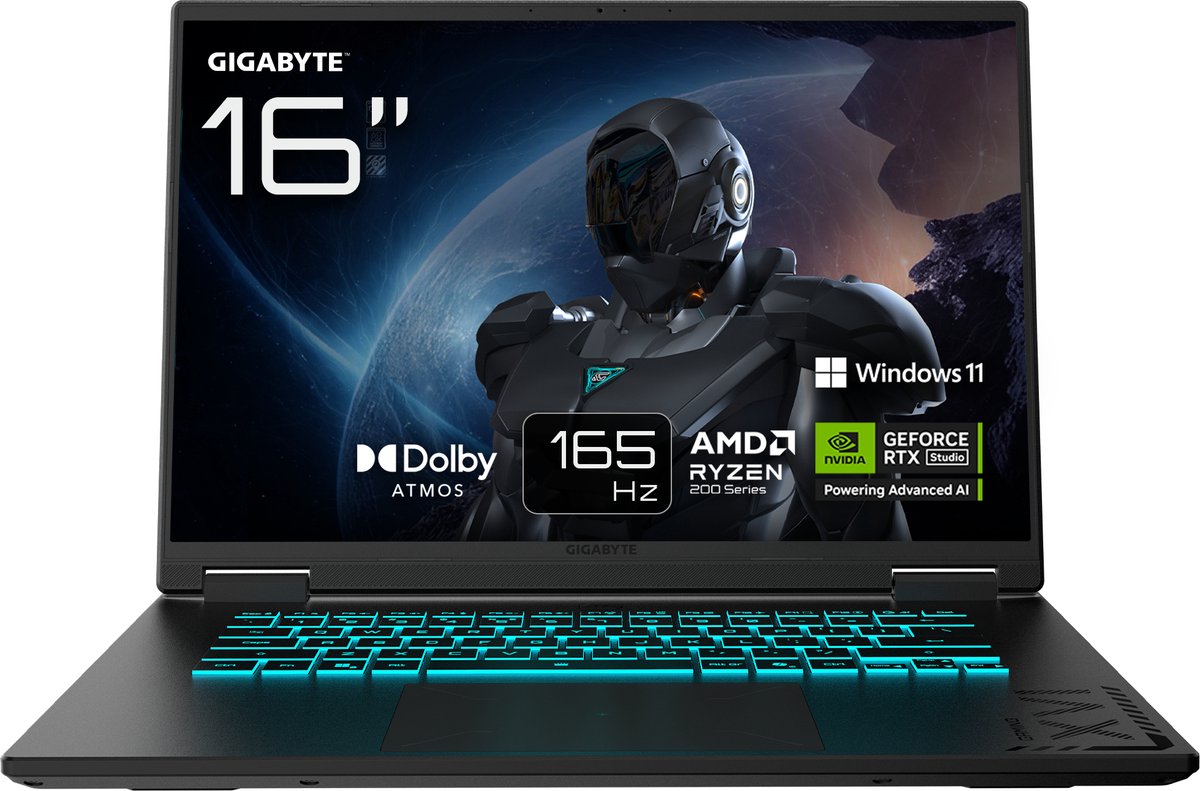 GIGABYTE GAMING A16 3VHK3EE893SH - Gaming Laptop - 16 inch - RTX 5060 - Ryzen 7 - 16GB/512GB (4719331766412)