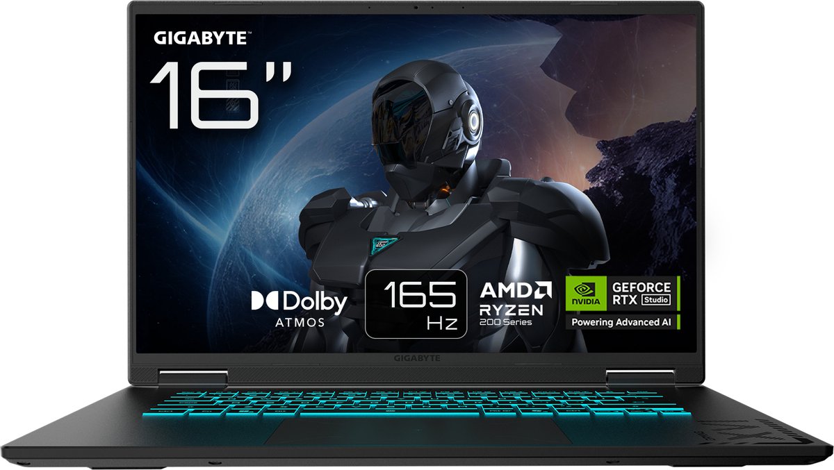 GIGABYTE GAMING A16 3WHK3EE894SH - Gaming Laptop - 16 inch - RTX 5070 - Ryzen 7 - 16GB/1TB (4719331766177)
