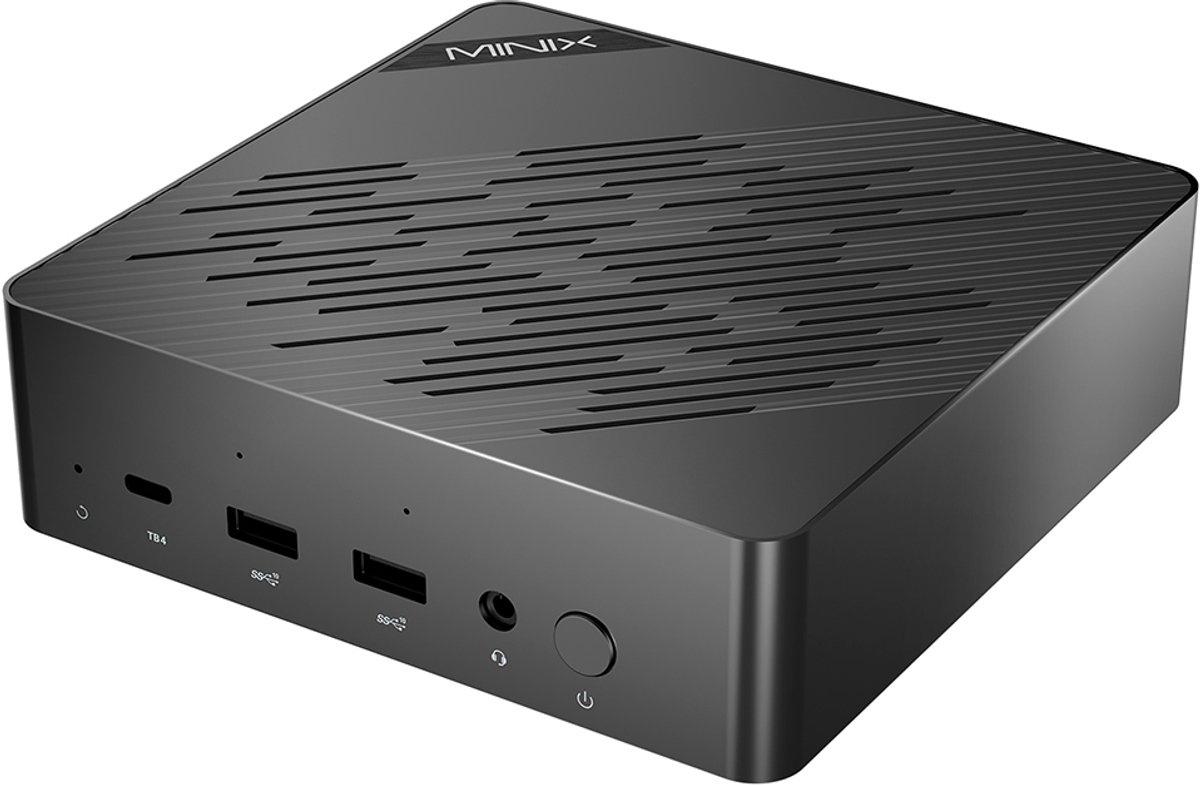 MINIX Elite EU512-AI Mini PC, Intel Core Ultra 5-125H 16 cores Max 4.8GHz, 16GB DDR5 RAM 512GB SSD, HDMI + DP + Thunderbolt 4 + Type-C Quad 4K 60Hz Beeldscherm, WiFi 6E Bluetooth 5.3, 2*2.5G RJ45, 4*USB3.2, 1*Audio Jack - EU Plug (4897016412219)