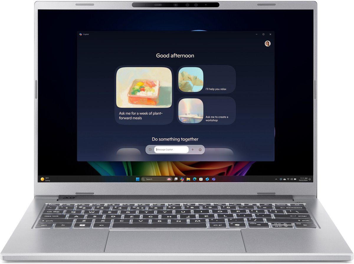 Acer Aspire 14 AI A14-61M-R329 AMD Ryzen AI 5 330 Laptop 35,6 cm (14