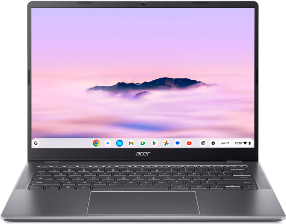 Acer Chromebook Plus 514 CB514-6HT-39RP - 14 inch - Touchscreen - Core 3 (i3) - 8GB - 128GB - Verlicht toetsenbord - Grijs - Azerty (4711474671028)