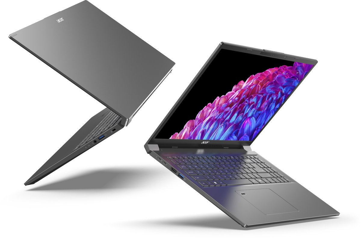 Aspire 16 A16-71M-72V0 - Laptop - 16 inch - Core Ultra 7 - 16GB - 1TB SSD - Verlicht toetsenbord - Grijs - Azerty (4711474315915)