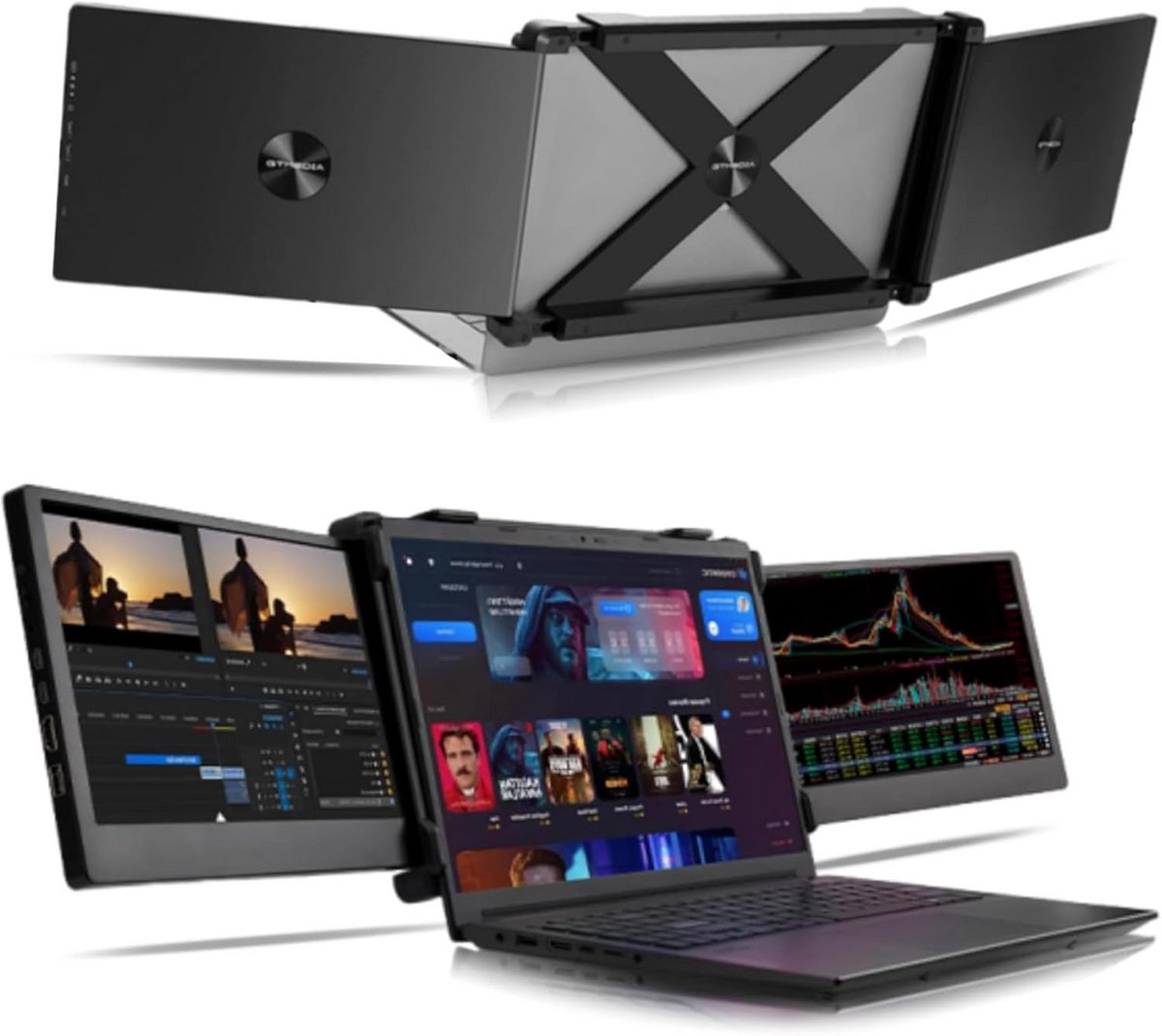 Draagbare Dubbele Monitorverlenger 11,6 Inch FHD IPS Scherm voor Laptops tot 17