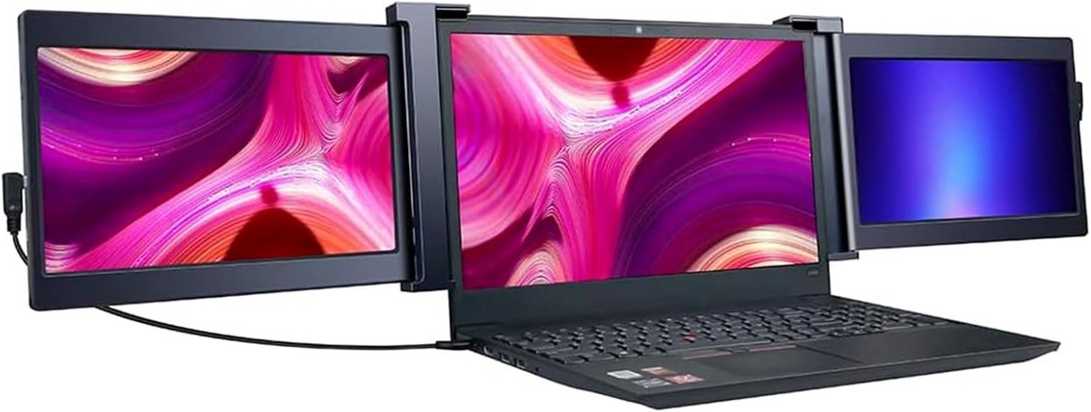 Draagbare Monitor met Drie Schermen voor Laptop Uitbreiding 13,3 inch FHD (9101059959941)