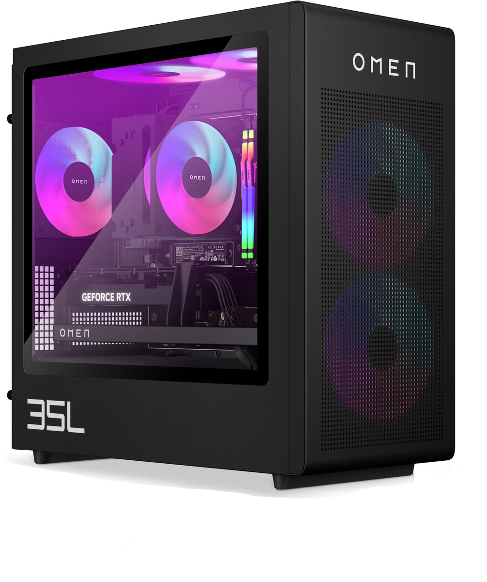 HP OMEN 35L GT16-0275nd - Gaming Desktop - Intel Core Ultra 9 285K - 64GB DDR5 RGB RAM - 2TB SSD - NVIDIA GeForce RTX 5080 16GB - 240mm Liquid Cooling - Windows 11 Home - Zwart (0198990504742)