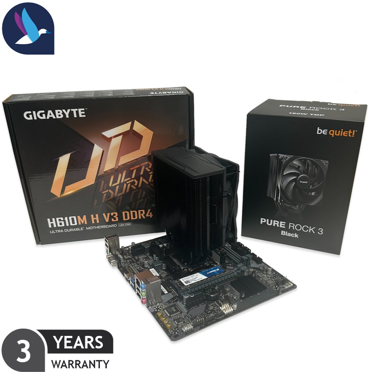 Kooiker Intel Upgrade-kit - Core i7 / 12700K | Gigabyte H610 | 1 TB SSD - NVMe | Windows 11 Pro (8721447841217)