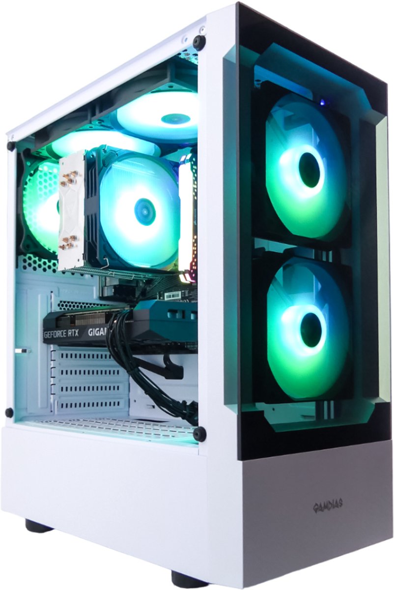 Ryzen 7 5700X|RTX 5050|16GB|500GB - Full RGB Game PC Wit - GeForce RTX 5050 8GB Videokaart - 16GB RGB RAM - 500GB SSD - Gamdias Talos E3 White (8720937110611)