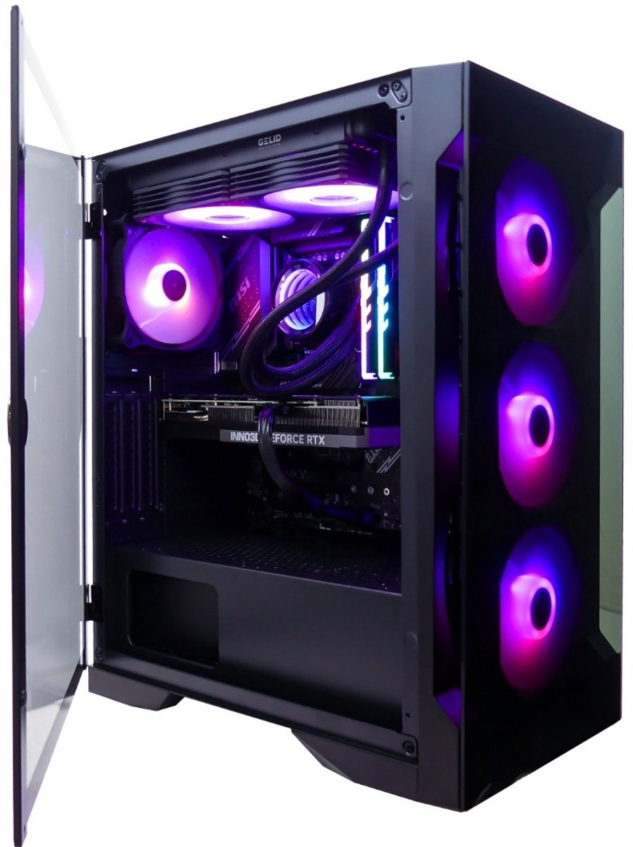 Ryzen 9 5950X Game PC|RTX 5080|2TB|64GB|Waterkoeling - 16-Cores@4.9 TURBO - Met 240mm Liquid Cooler, 850W GOLD PSU en Magneetdeur - WiFi 6 / Bluetooth 5.4 - Windows 11 PRO - Gamdias Talos E2 Elite (8720937110598)