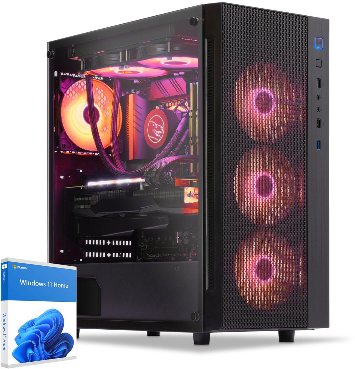 Sedatech Advanced Gaming PC Waterkoeling Compact · AMD Ryzen 7 5700X 8x 3.4GHz · Geforce RTX5060Ti · 32Gb RAM · 1Tb SSD M.2 · WiFi · Windows 11 · Desktop computer (4070226017744)