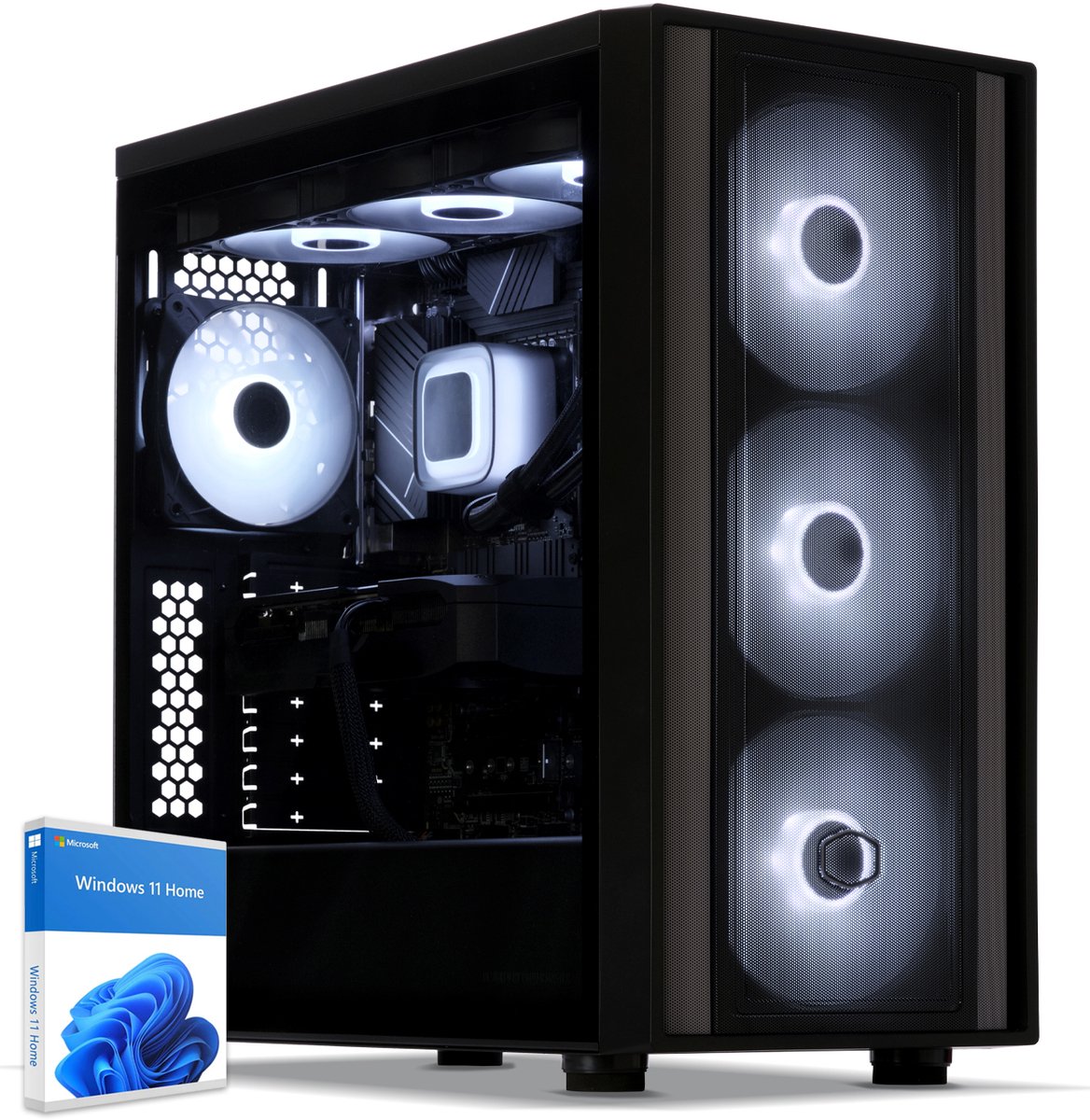 Sedatech Advanced Gaming PC Waterkoeling · AMD Ryzen 5 9600X 6x 3.9GHz · Geforce RTX5070 · 32Gb DDR5 · 2Tb SSD M.2 · WiFi · Bluetooth, USB C 4.0 · Windows 11 · Desktop computer (4070226037773)