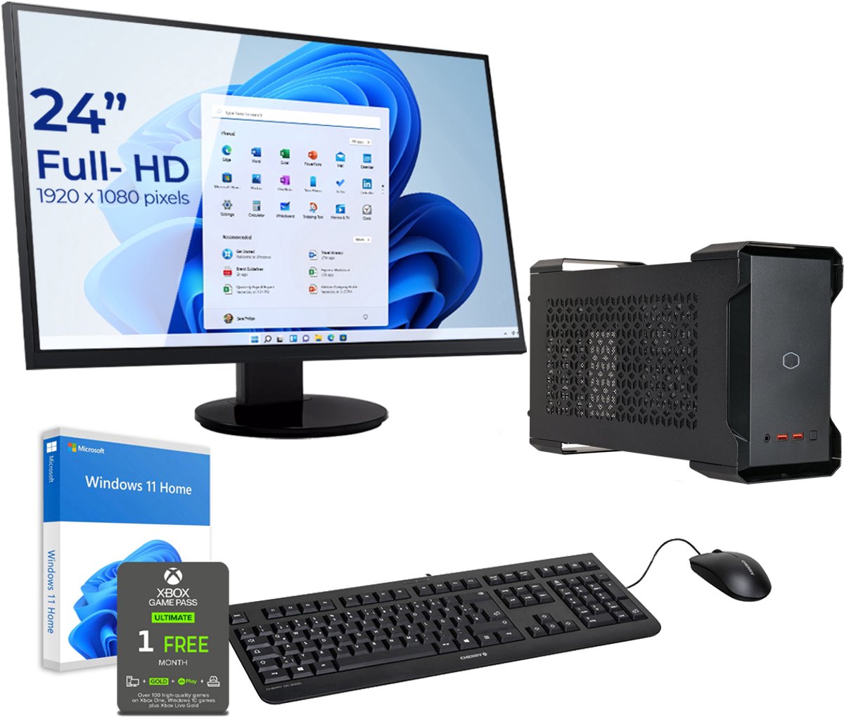Sedatech Pakket Mini-PC Evolution · Intel i7-9750H · Intel UHD Graphics 630 · 16Gb RAM · 500Gb SSD M.2 · WiFi, USB C · BT · Windows 11 · Desktop computer · Monitor 24'' (4056763549429)