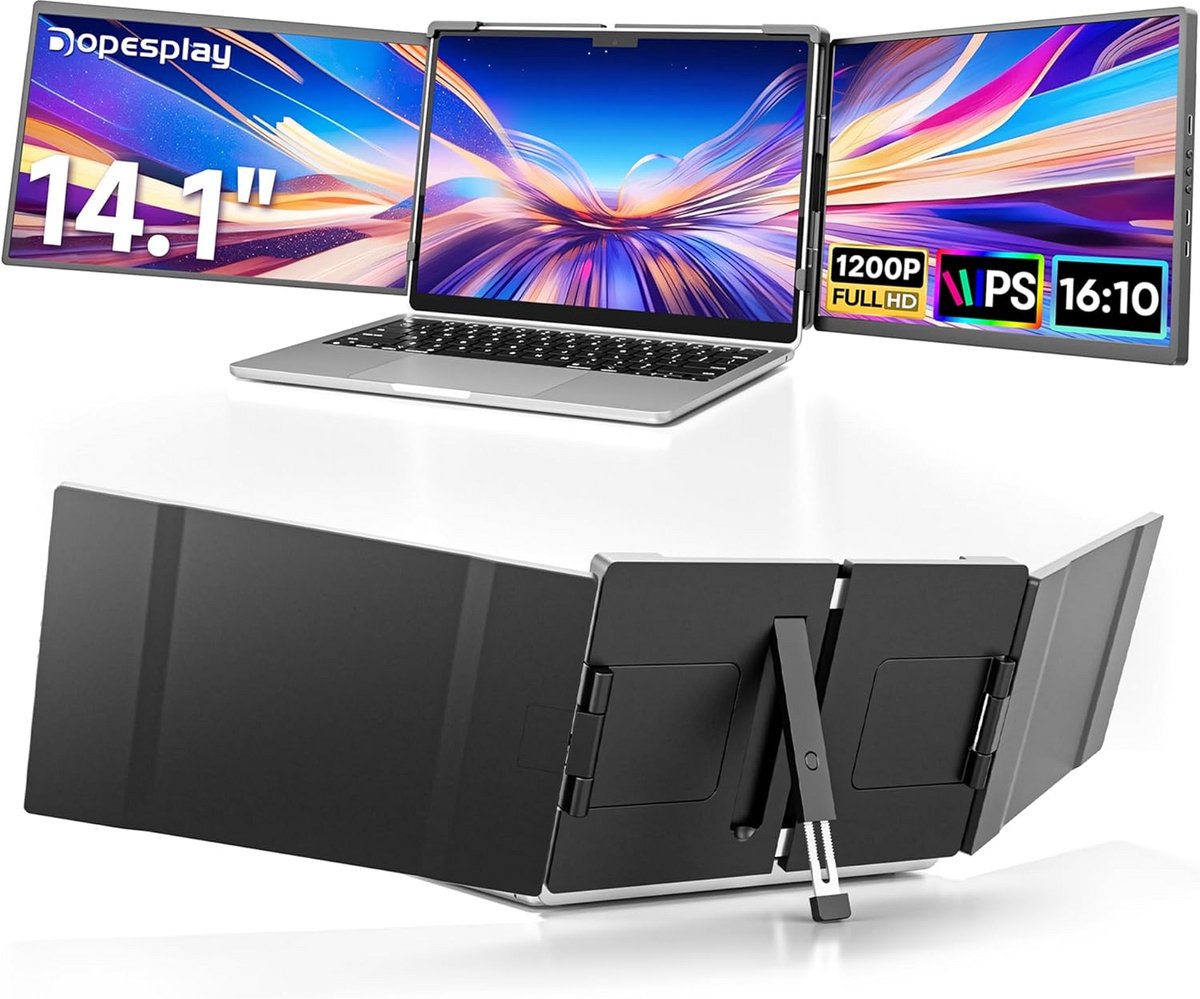 14.1 inch Draagbare Drievoudige Monitor Uitbreiding IPS FHD 1200P Plug & Play Scherm voor Laptops (9101058815941)