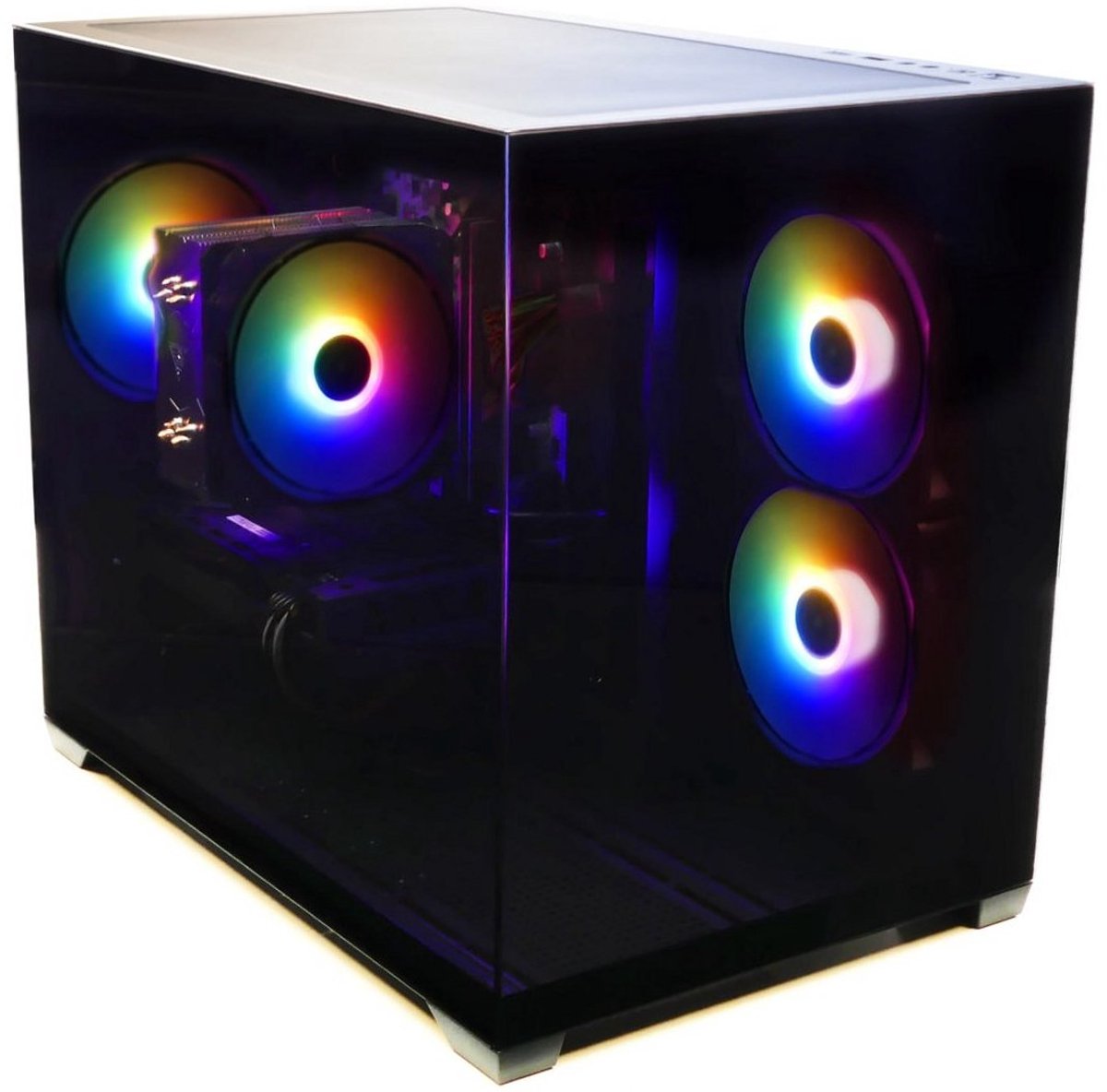 AMD Ryzen 5 Budget / Basic Game PC - Aquariumcase met aRGb Towercooler - RX Vega 11 - 32GB RAM - 1TB SSD - Gratis 300Mbps WiFi Dongle - Windows 11 PRO - Gamdias Aura GC10M (8720153603294)