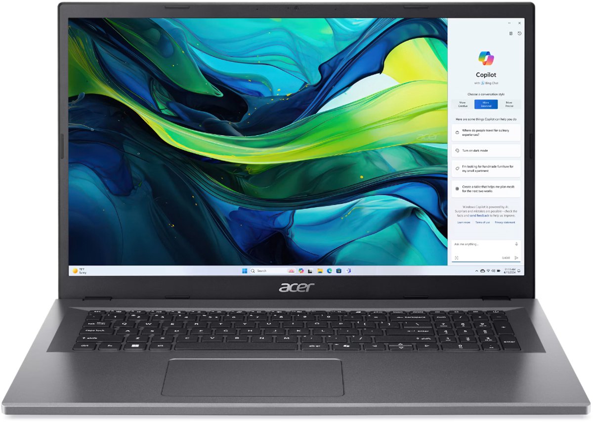 Acer Aspire Go 17 AG17-31P-31CX Intel Core 3 N355 Laptop 43,9 cm (17.3
