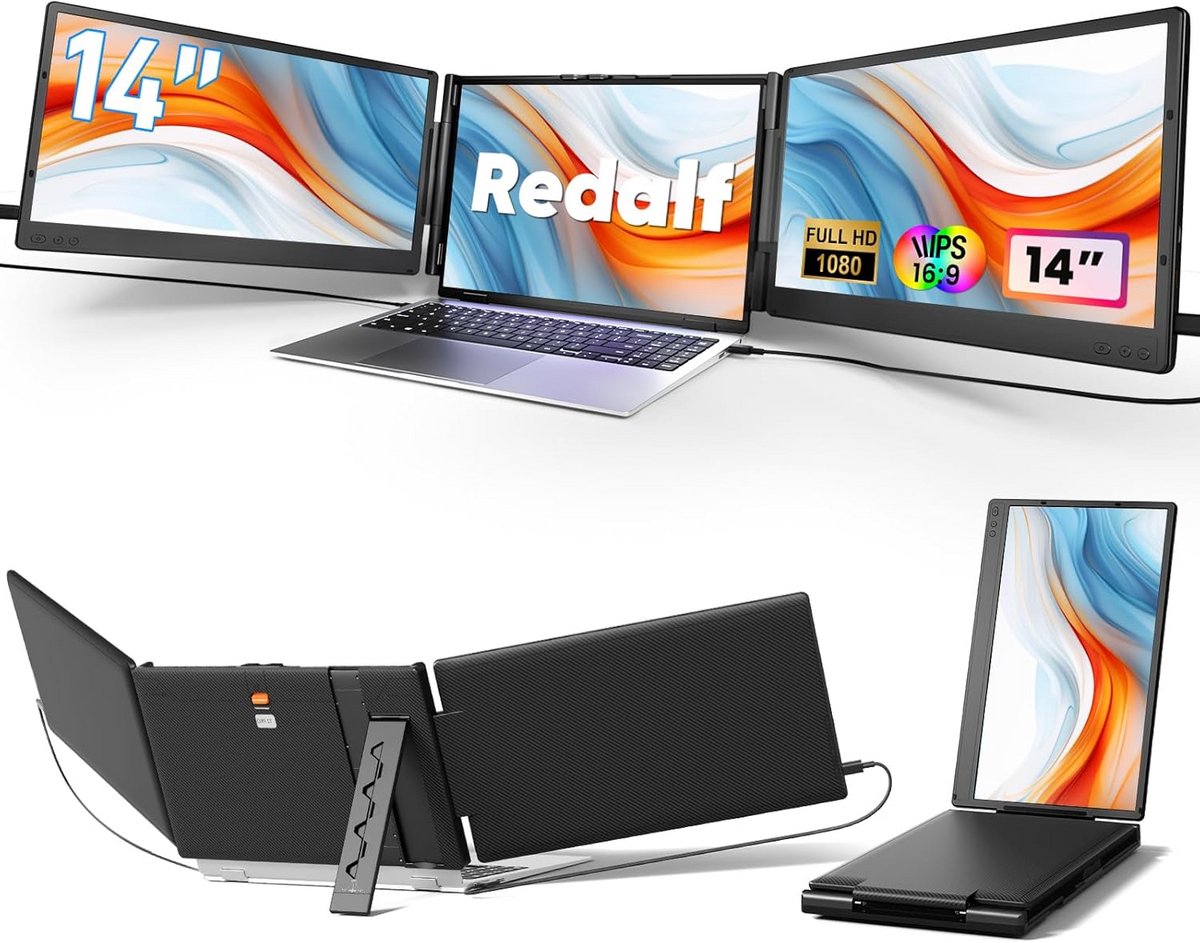 Draagbare Monitorverlenger 14 inch FHD 1080P voor Laptop (13
