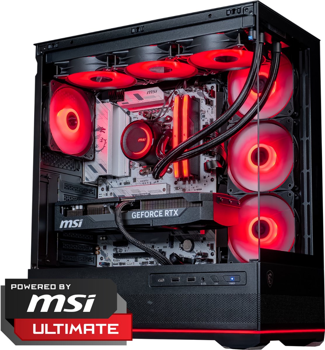 FlowUp x Powered By MSI - De Joyride Gaming PC - Skate - AMD Ryzen 7 7800X3D - NVIDIA RTX 5070 Ti 16GB - 32 GB DDR5 RAM - 2TB - Waterkoeling (5419980602114)