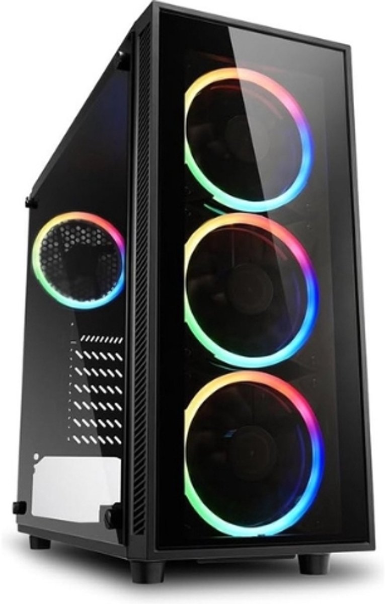 Intelectro Gaming PC - Verlicht jouw Gaming Setup met Stralende RGB Gaming PC - Ryzen 3 3200G - 16GB 3200 MhZ RAM - Adembenemend Design - 500GB Supersnelle SSD - 550W Gaming Power Supply - Gaming Ready - Levering Sneller dan Aangegeven! (4147117817520)