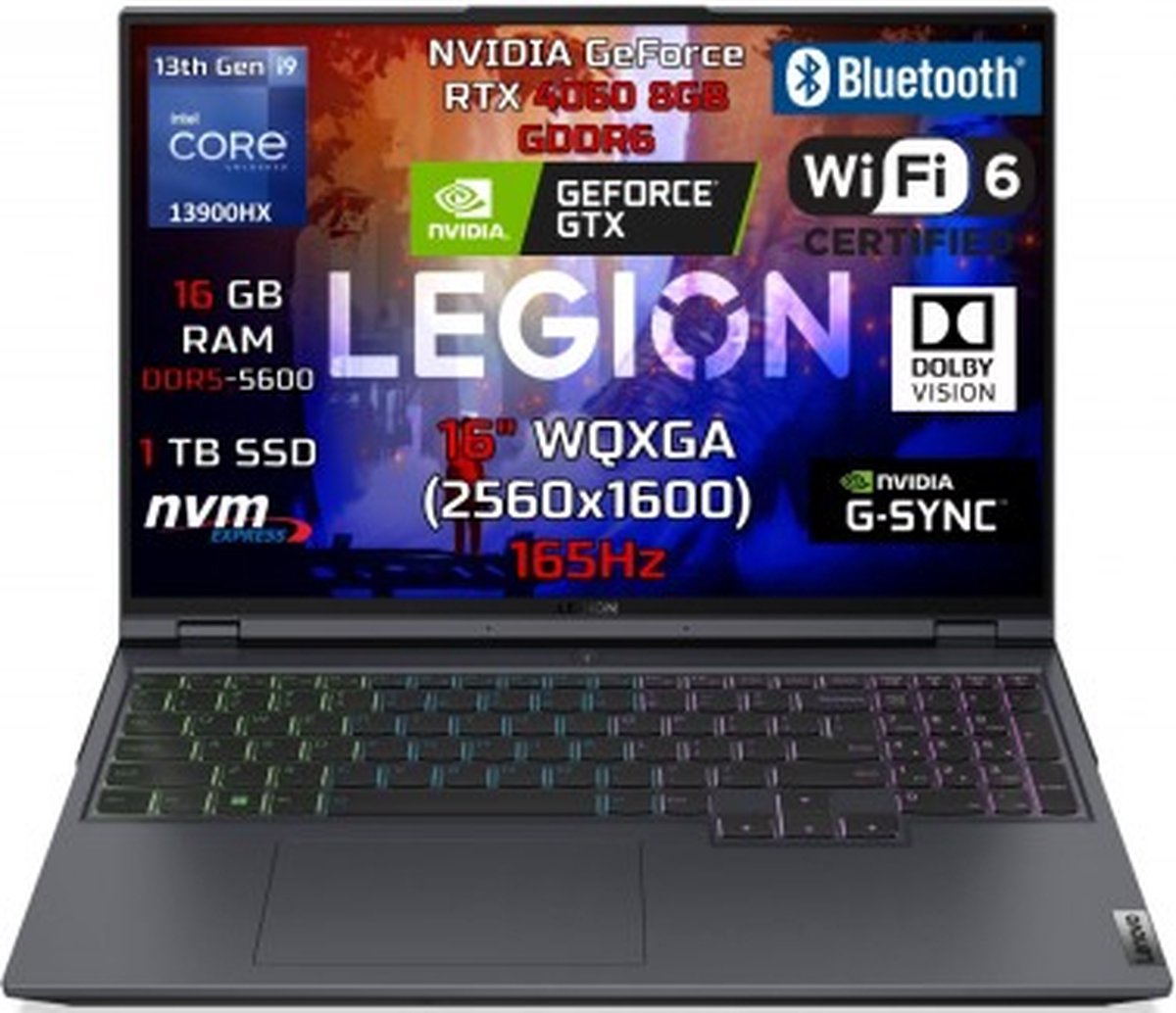 Lenovo Legion Pro 5 16IRX8 Intel Core i9-13900HX/16GB/1TB SSD/RTX 4060/16' (US) (0197528588988)