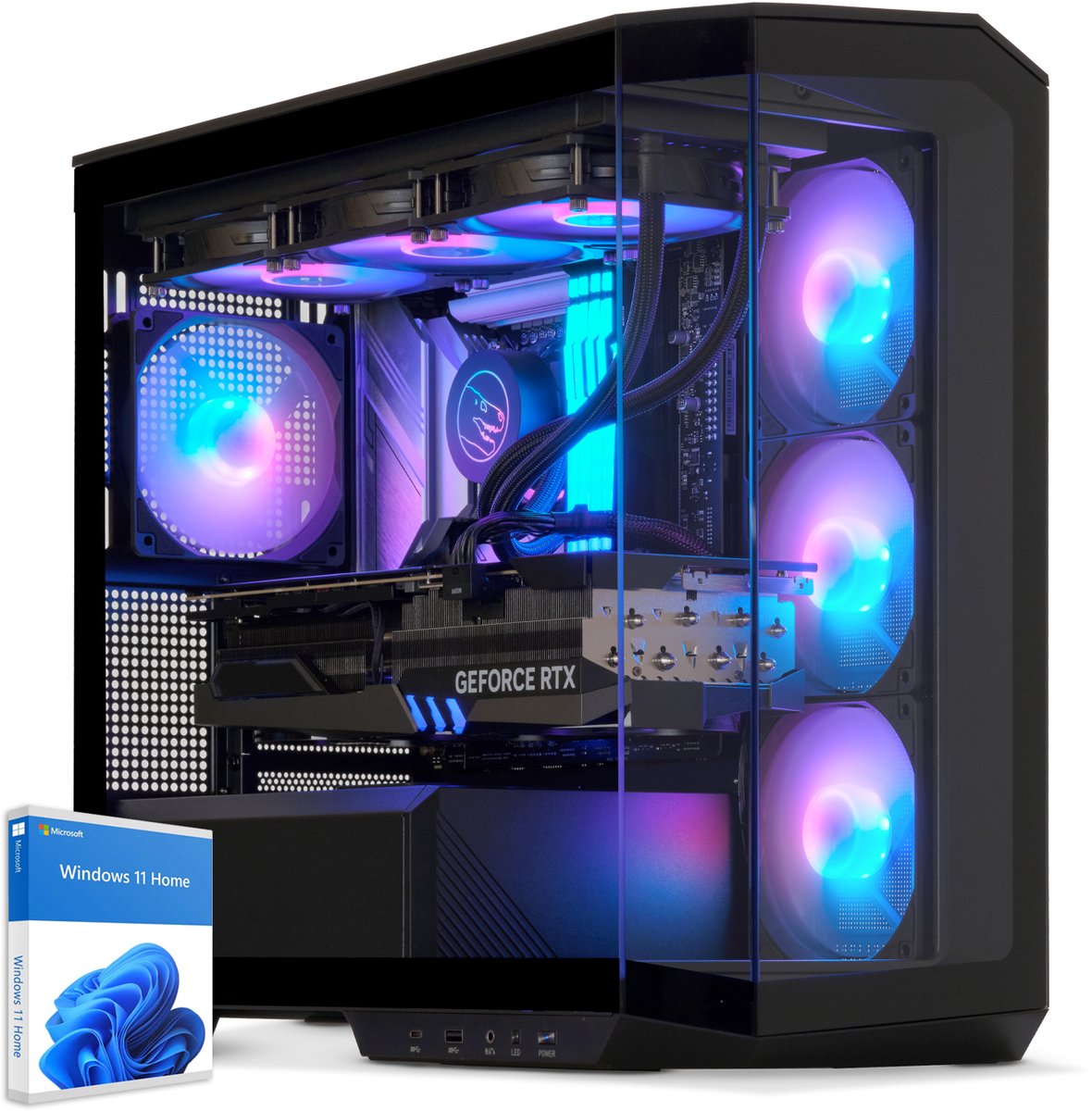 Sedatech Advanced Gaming PC Waterkoeling Full Vision · AMD Ryzen 9 5900X 12x 3.7GHz · Geforce RTX4060Ti · 32Gb RAM · 1Tb SSD M.2 · WiFi, USB C · Windows 11 · Desktop computer (4056763565207)