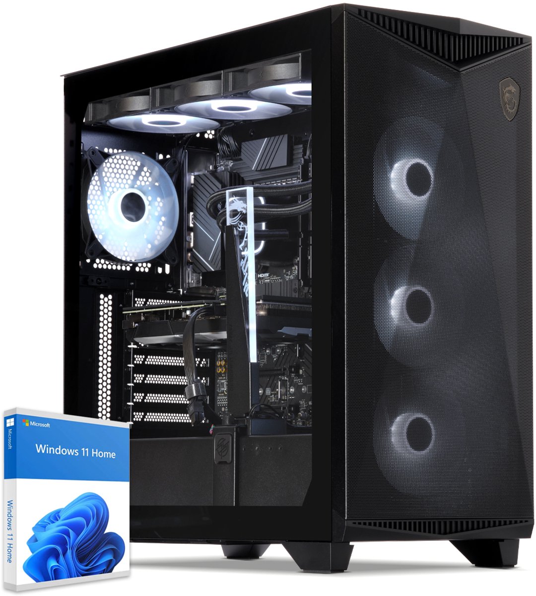 Sedatech Pro Gaming PC Waterkoeling ATX ARGB · Intel i5-12600KF 10x 3.7GHz · Geforce RTX5070Ti · 32Gb DDR5 · 2Tb SSD M.2 · WiFi · Bluetooth, USB C · Windows 11 · Desktop computer (4056763542826)