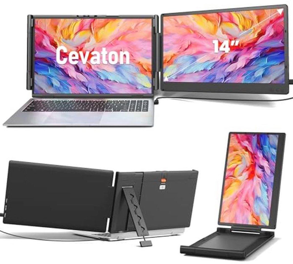 14 inch FHD 1080P IPS Laptop Screen Extender - Portable Monitor for 13-17.3 inch Laptops (9101007965130)