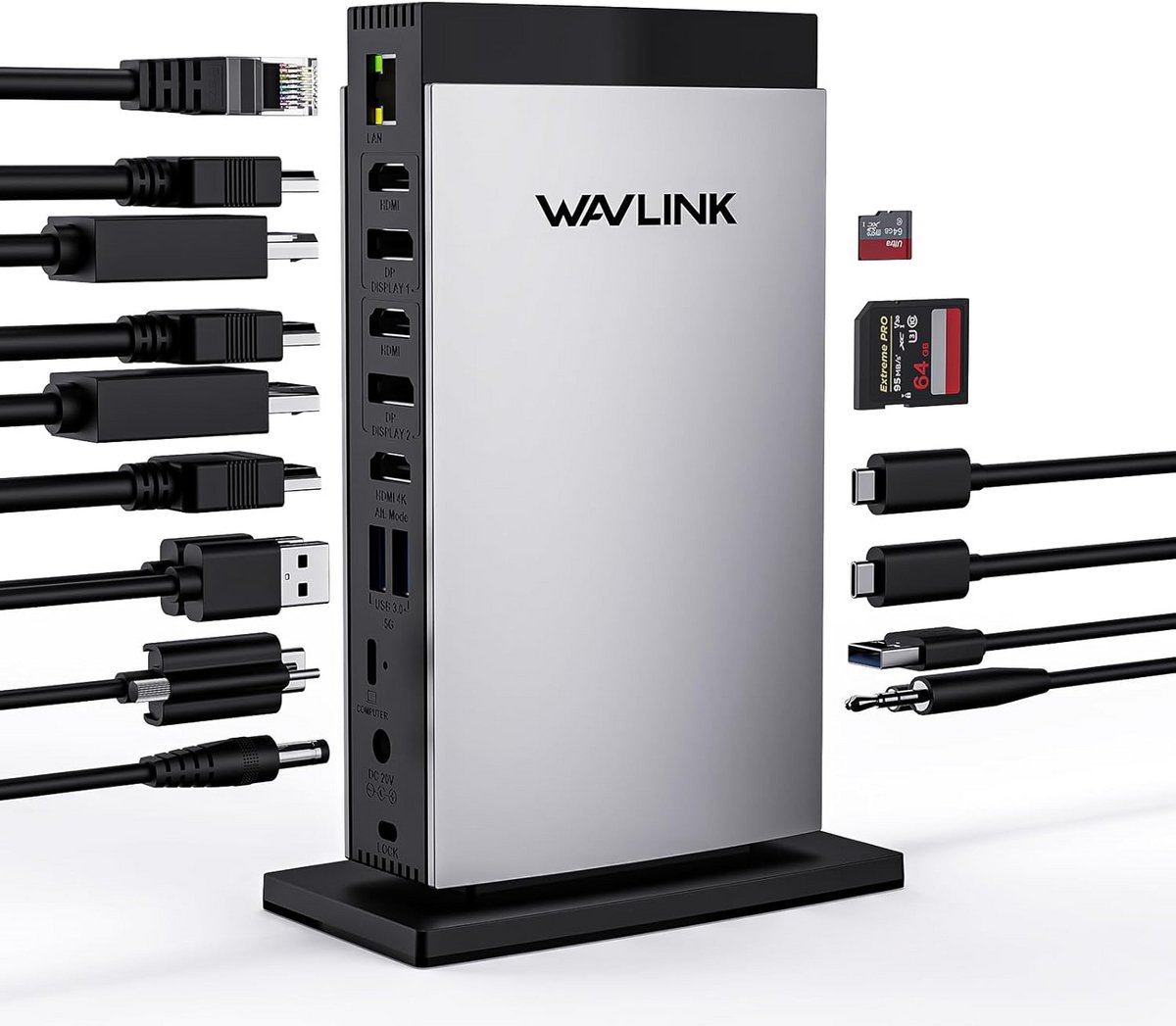 15-in-1 USB-C Dockingstation met Dubbele of Driple 4K60Hz Monitor Ondersteuning voor Laptop (9101025842482)