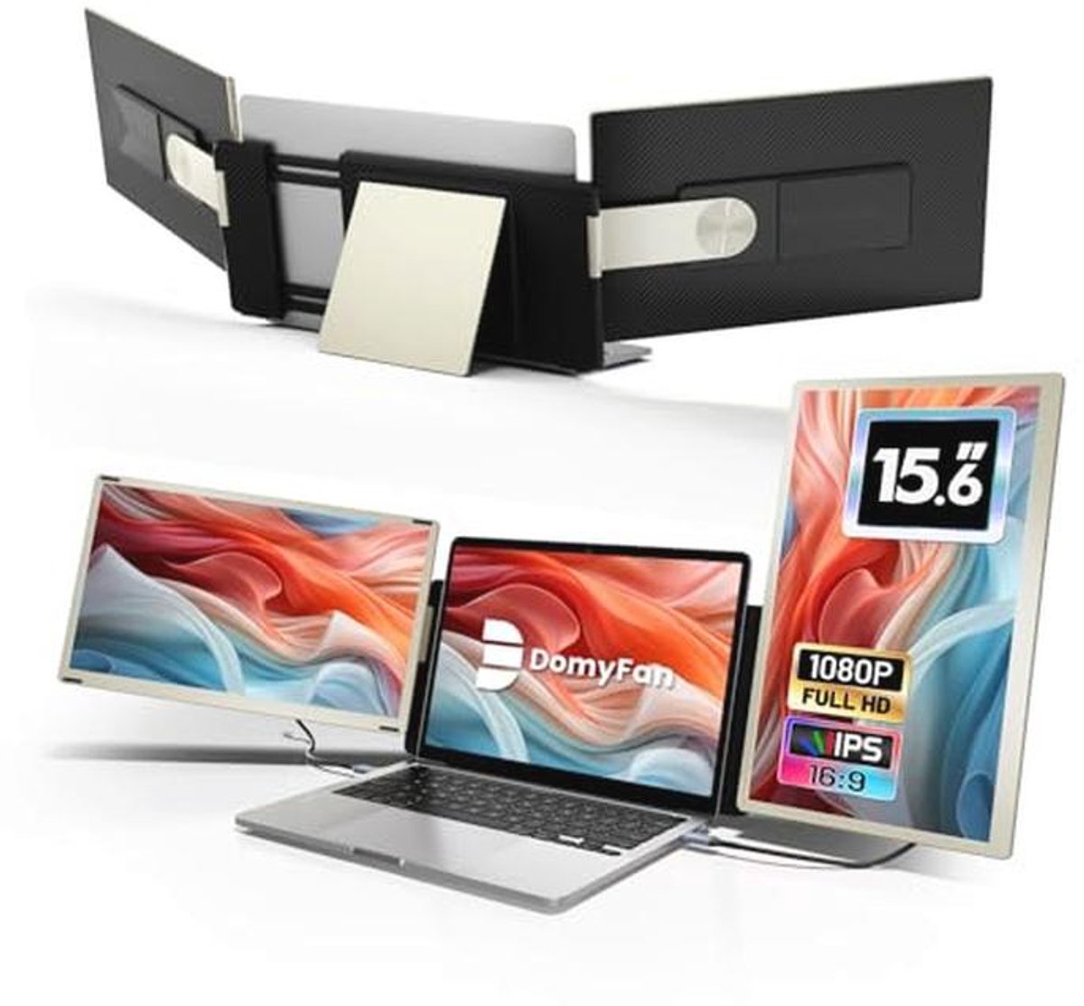 15,6 Inch Laptop Scherm Verlenger - 120% sRGB FHD 1080P IPS Draagbare Monitor met USB en HDMI (9101001048464)