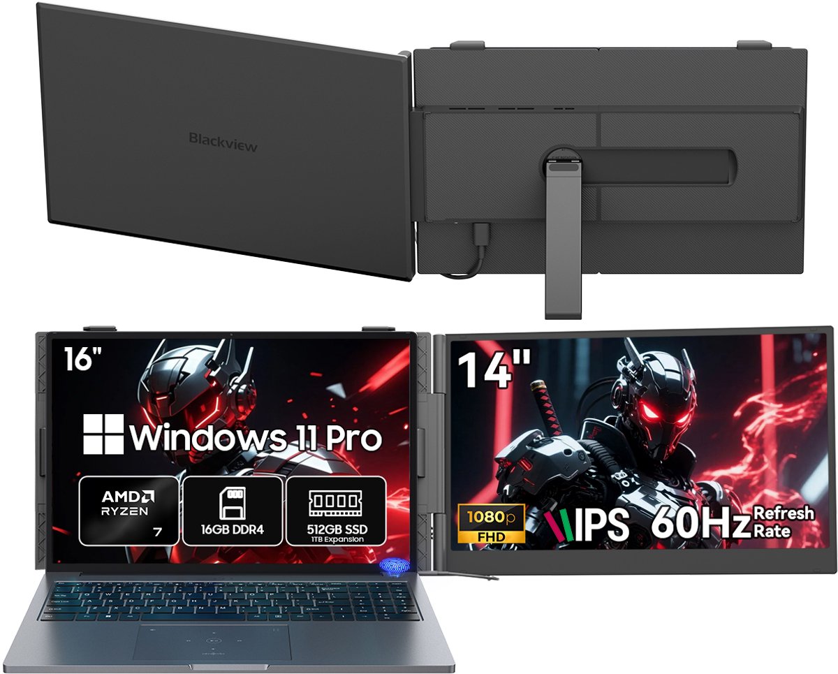 Blackview GamiBook8 Gaming Laptop (AMD Ryzen7 7735HS/16G/512G) + SCM6 14