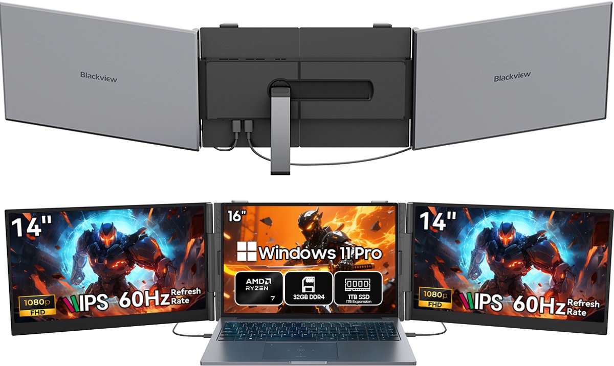 Blackview GamiBook8 Gaming Laptop (AMD Ryzen7 7735HS/32G/1TB) + DCM6 14