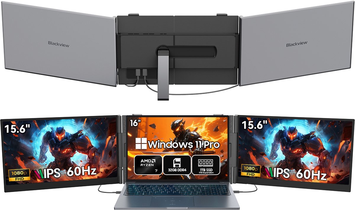 Blackview GamiBook8 Gaming Laptop (AMD Ryzen7 7735HS/32G/1TB) + DCM8 15,3