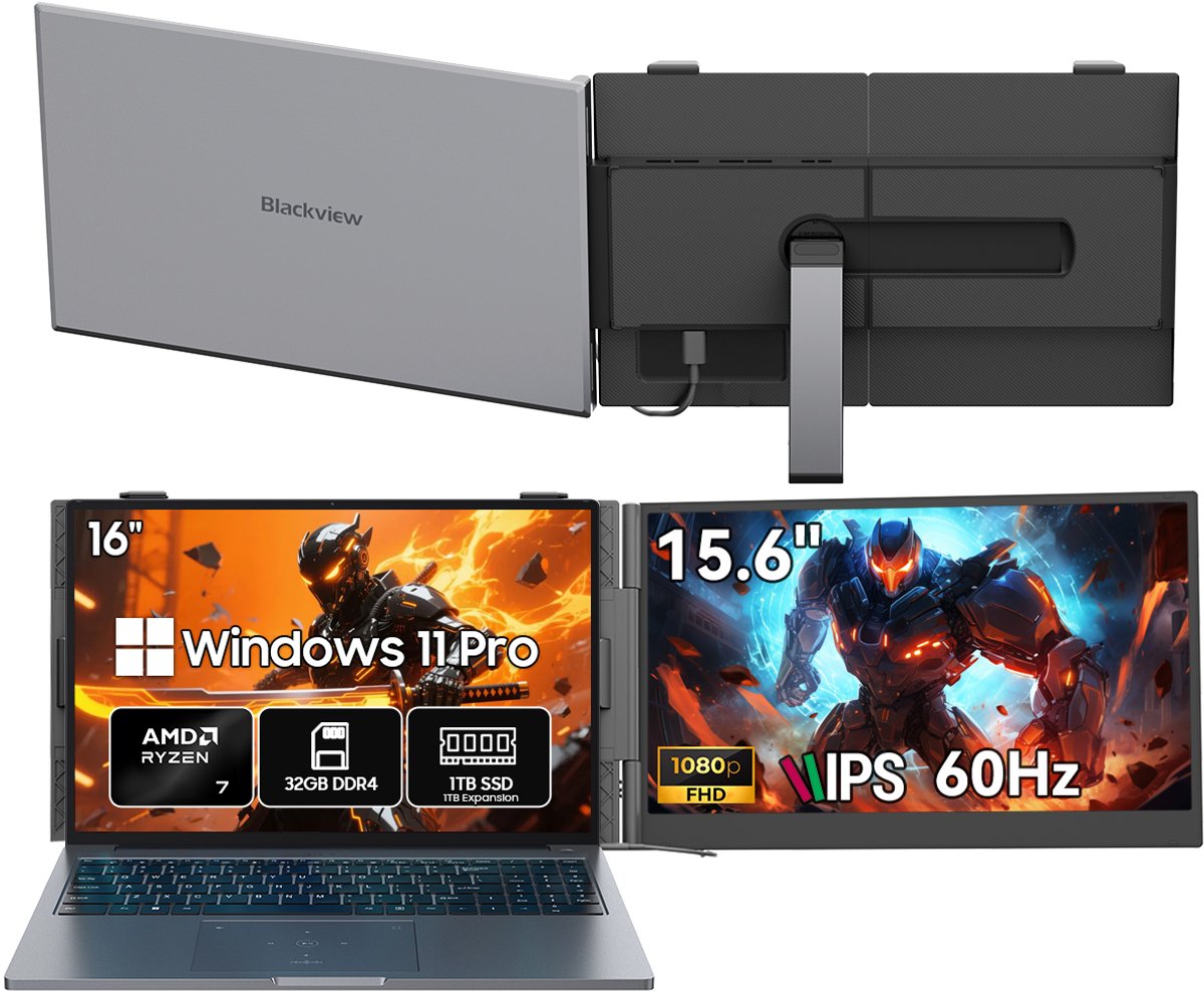 Blackview GamiBook8 Gaming Laptop (AMD Ryzen7 7735HS/32G/1TB) + SCM8 15,3