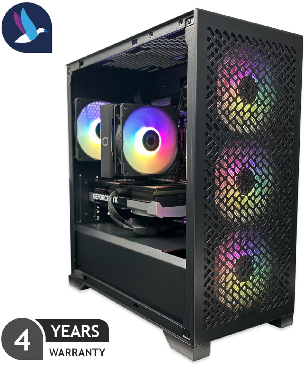 Cooler Master Elite ARGB Gaming PC | AMD Ryzen 7 - 9700X | NVIDIA RTX 5070 Ti - 16 GB GDDR7 | 32 GB DDR5 | 1 TB SSD | WiFi | Bluetooth | Windows 11 Pro (8721447841767)