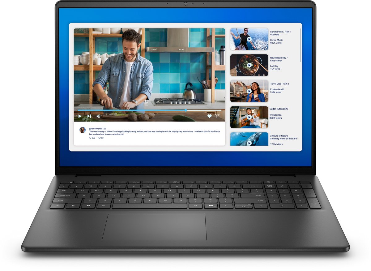 DELL DC16250 - Intel Core 5 120U Laptop - 16 inch - Full HD+ - 16GB - DDR5-SDRAM 512GB SSD - Wi-Fi 6 - Windows 11 (5397184977415)