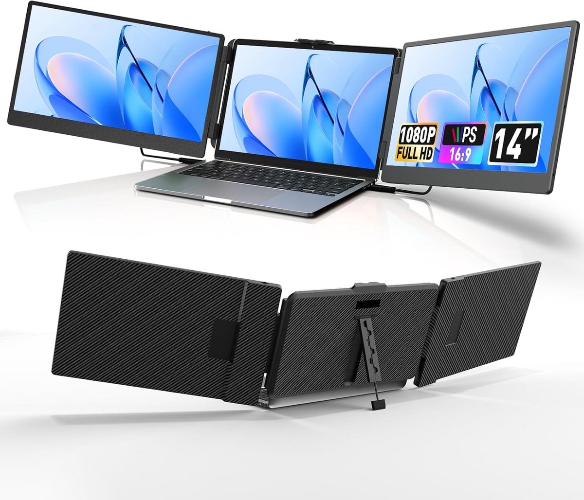 Draagbare Dubbele Monitor voor Laptop 14 Inch FHD 1080P IPS Uitbreidingsscherm (9101096316806)