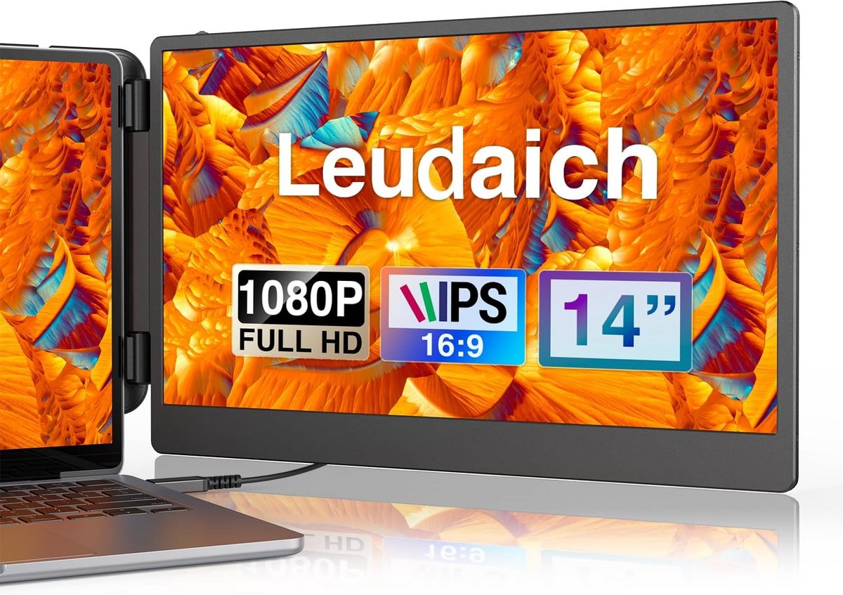 Draagbare Monitor 14 inch FHD IPS | USB-C/HDMI Dual Display voor Laptop 13-16 inch (9101074286589)