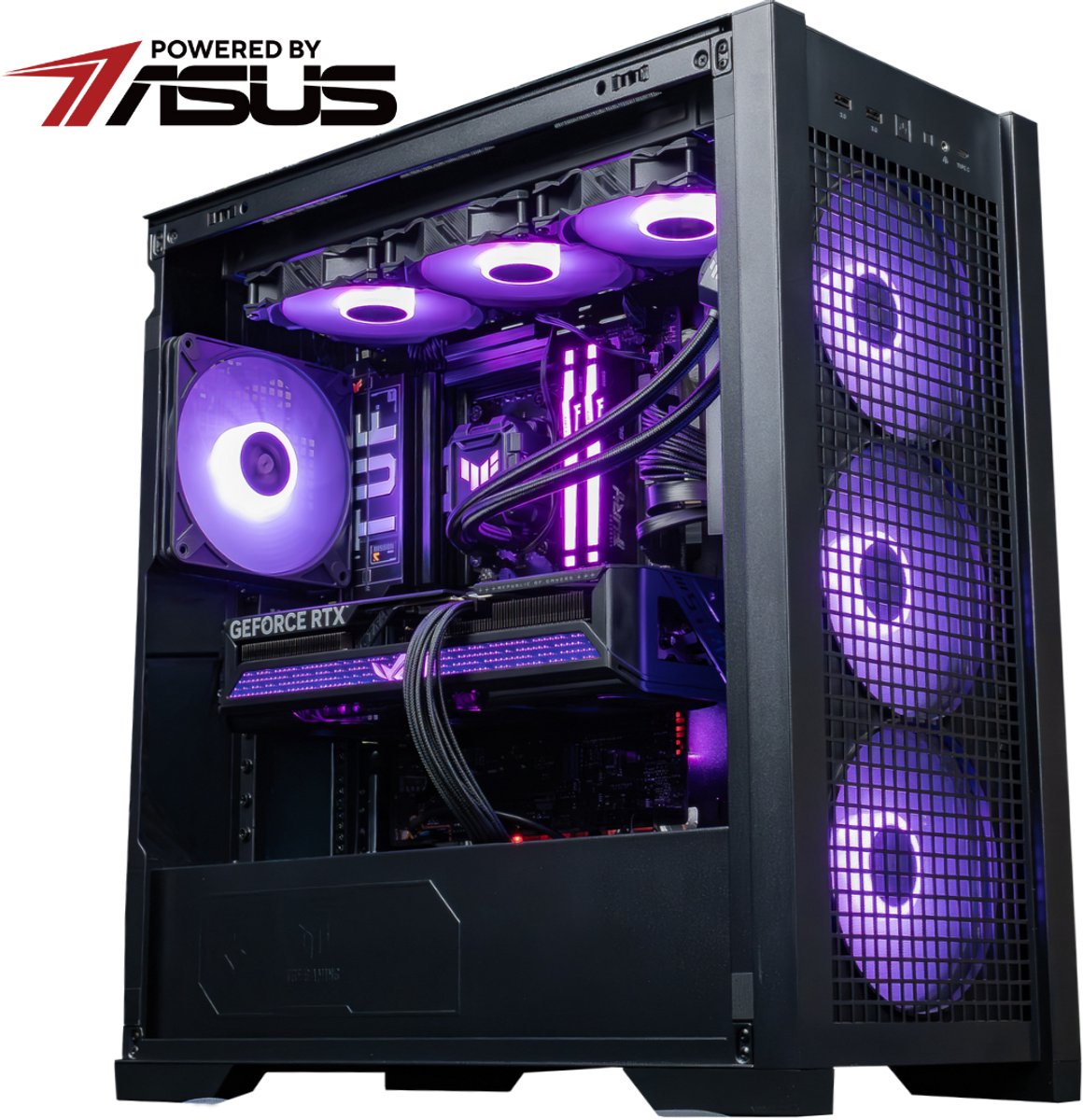 FlowUP x Powered By Asus - De Elite Gaming PC - AMD Ryzen 7 9800X3D - NVIDIA ROG STRIX RTX 5070 Ti 16GB - 32GB DDR5 RAM - 2TB - Waterkoeling (5407012950098)