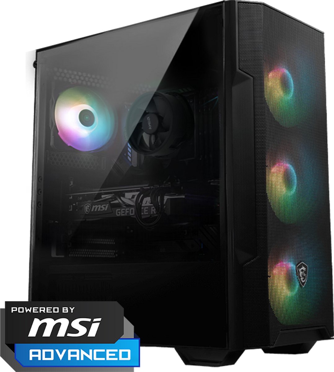Gaming PC - Powered by MSI - GeForce RTX 5060 8GB - AMD Ryzen 7 5700X - 32GB DDR4 - 1000GB SSD - Win 11 Home (8720955460651)