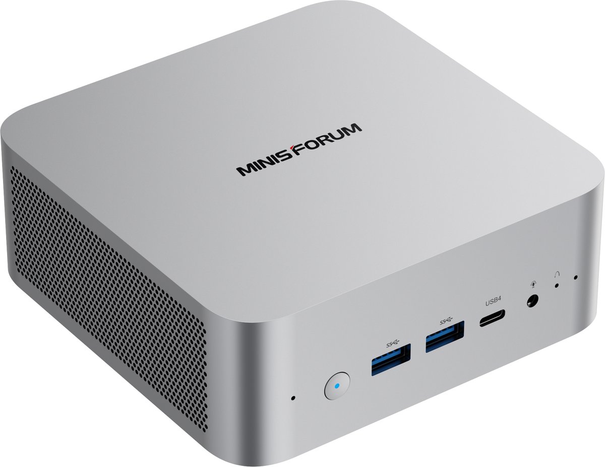MINIS FORUM AI X1-255 Mini PC, mini pc desktops, mini pc met windows 11 pro, AMD Ryzen 7 255 (8c / 16t, up to 4.9GHz), HDMI/DP / USB4 (4K @ 120Hz), USBA X 3, 2.5G LAN, Wi-Fi 7 / BT5.4,Oculink Support (8721052200706)