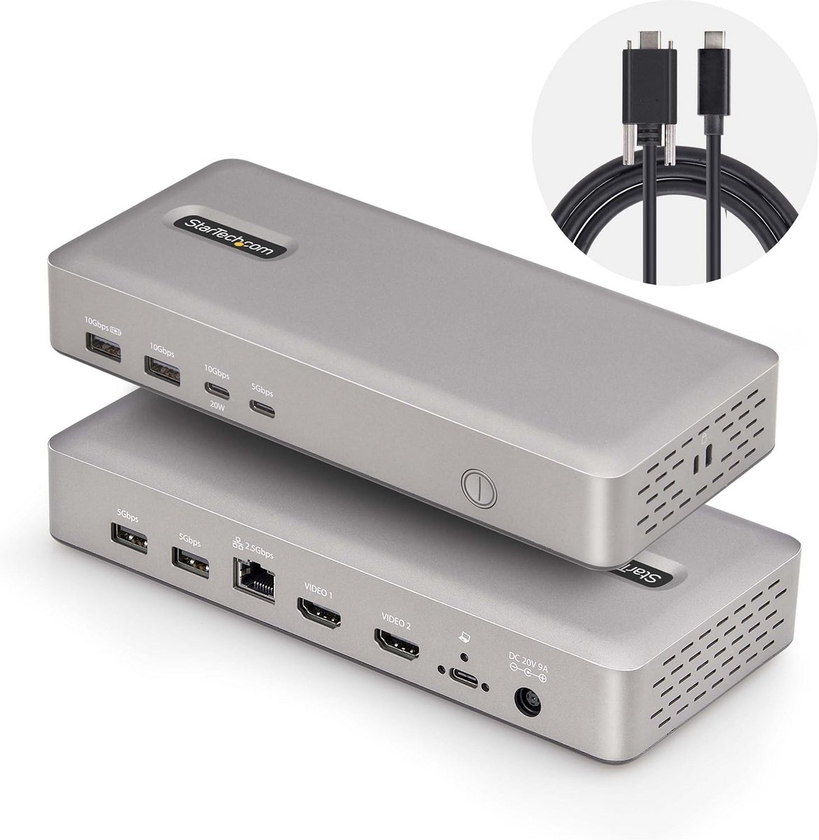 USB4 Dockingstation 40Gbps met Dual HDMI 4K 60Hz, 100W PD en 2.5GbE Netwerk (9101026503511)
