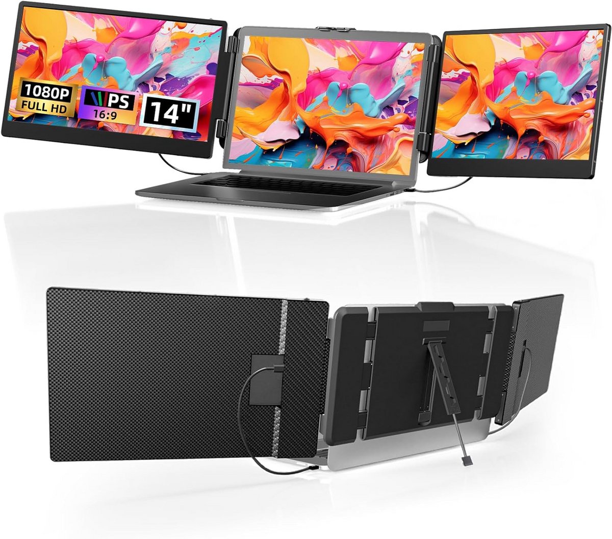 Uitbreidbaar Laptop Scherm 14 inch FHD Dual Monitor voor 13,3-17 inch Laptops (9101096451330)