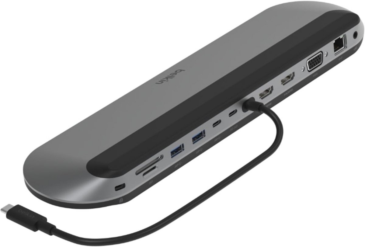 Universele 11-in-1 USB-C Docking Station voor 3 Monitoren - 100W PD, 10Gbps Gegevensoverdracht, 2.5Gbps Ethernet - Zwart (9101035185951)