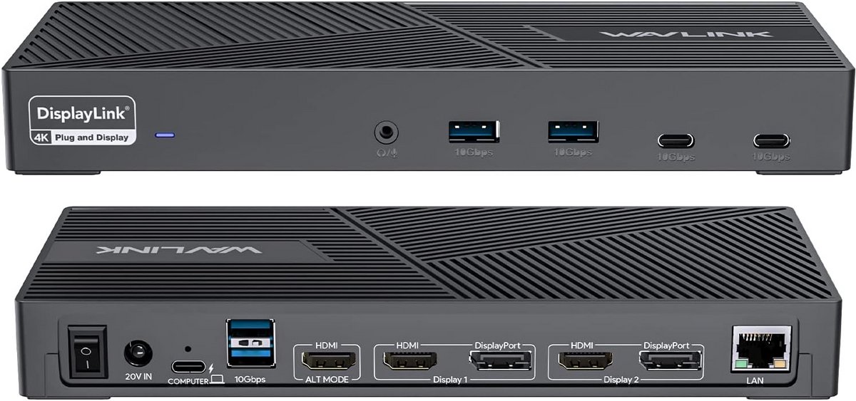 Universele 15-in-1 USB-C Docking Station met Triple 4K DisplayLink Support en 100W Power Delivery (9101076208978)