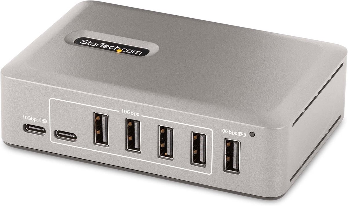 10-Poorts USB-C Hub met 8x USB-A en 2x USB-C, 10Gbps, Zelfgevoed met 65W Adapter (9101052757766)