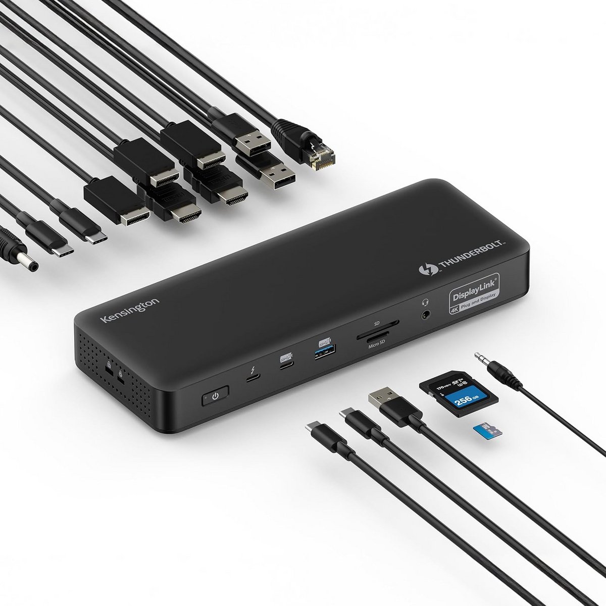 Dockingstation Quad 4K Hybride Thunderbolt 4 USB-C DisplayLink voor Windows en Mac (9101108102052)