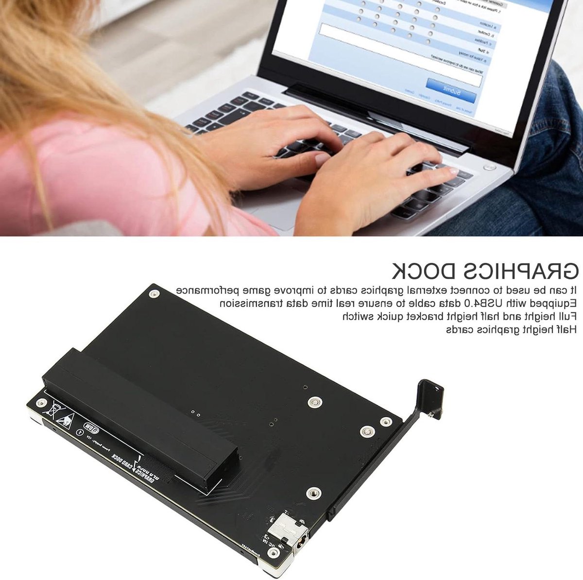 Dockingstation met Beugels Externe Grafische Kaart Videokaart Dock Plug and Play voor Thunderbolt GPU (8785322471579)