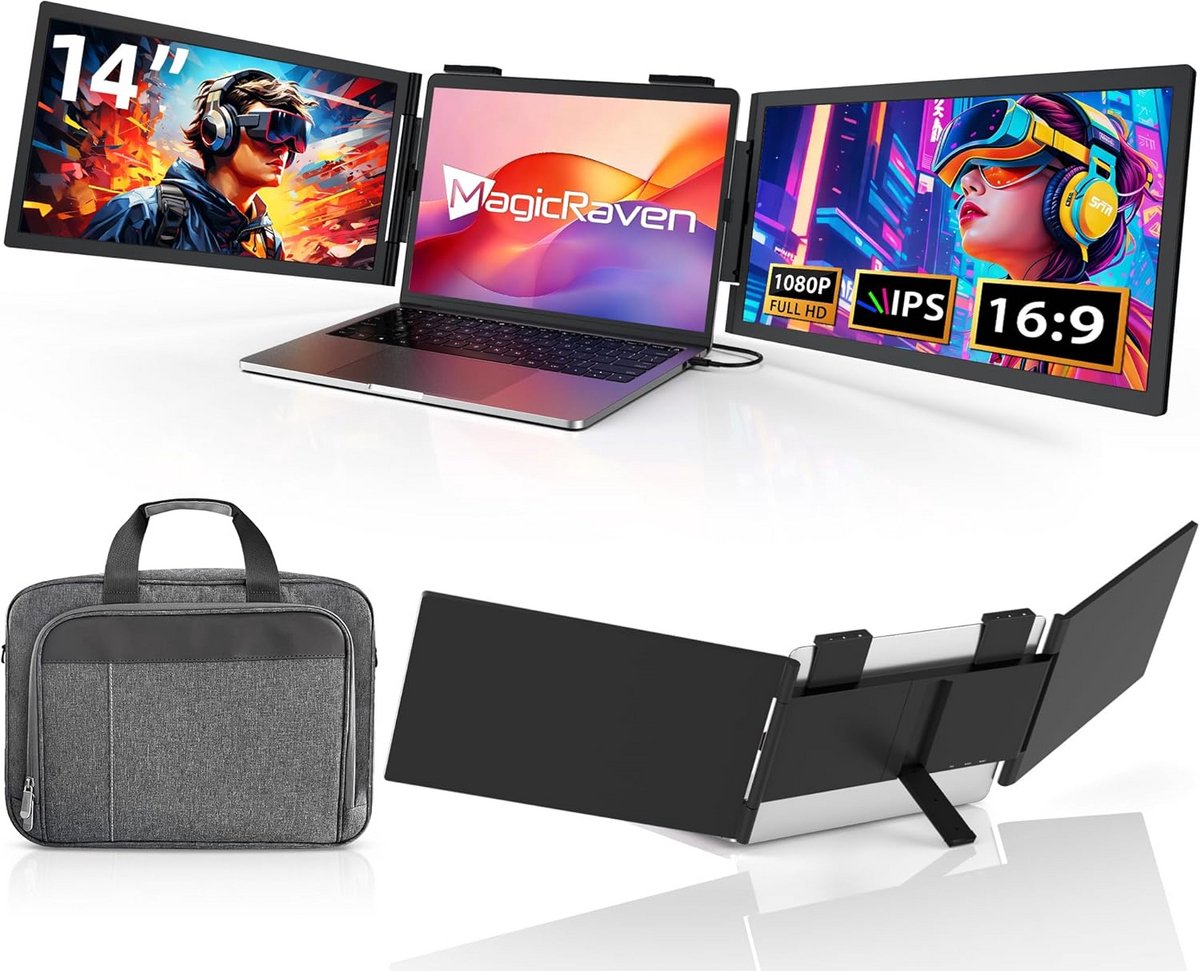 Draagbare Dubbele Monitor 14 Inch 1080P voor Laptop Uitbreiding USB-C Plug and Play (9101119971043)