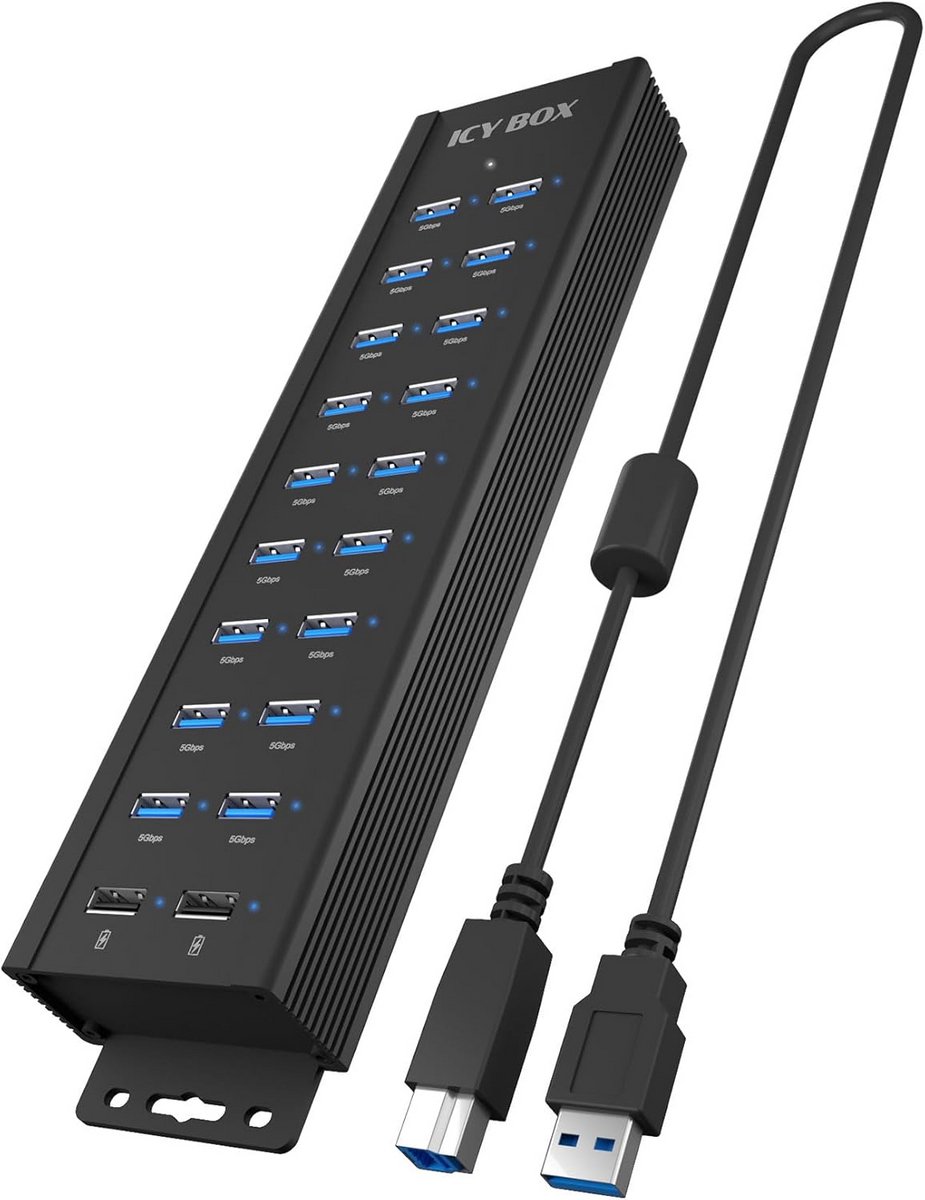 Krachtige USB 3.2 Gen 1 Hub met 20 Poorten en Oplaadfuncties (9101105969771)