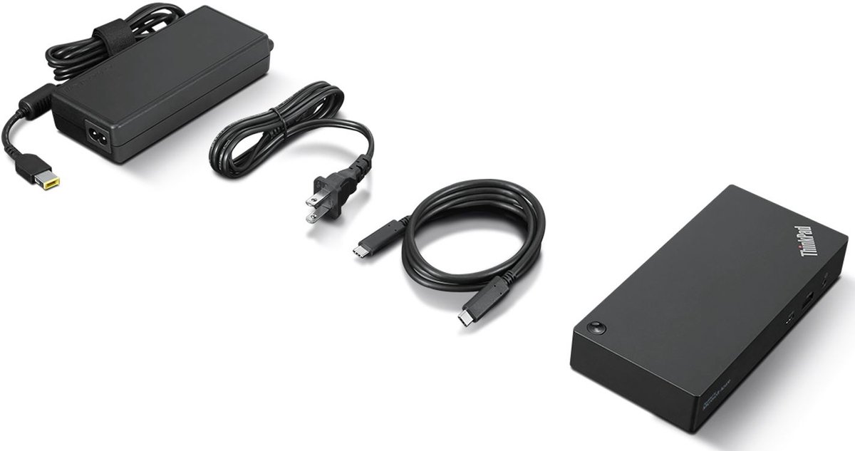 Lenovo 40B20135IT laptop dock & poortreplicator Bedraad USB 3.2 Gen 1 (3.1 Gen 1) Type-A + Type-C Zwart (5715063024454)
