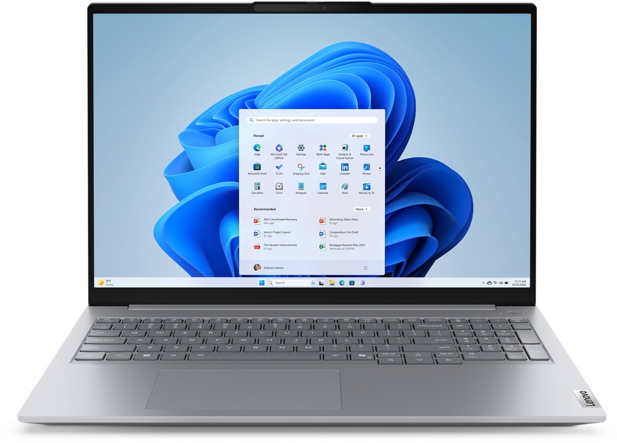 Lenovo ThinkBook 16 G8 IRL Intel Core 7 240H Laptop 40,6 cm (16