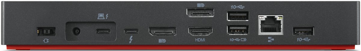 Lenovo ThinkPad Thunderbolt 4 WorkStation Bedraad Zwart, Rood (5715063023860)